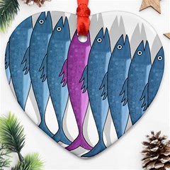 Mackerel Miltary Ornament (heart) 