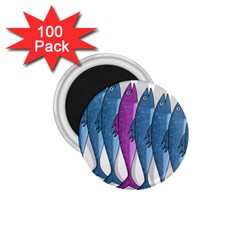 Mackerel Miltary 1 75  Magnets (100 Pack)  by Valentinaart