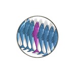 Mackerel miltary Hat Clip Ball Marker (4 pack) Front