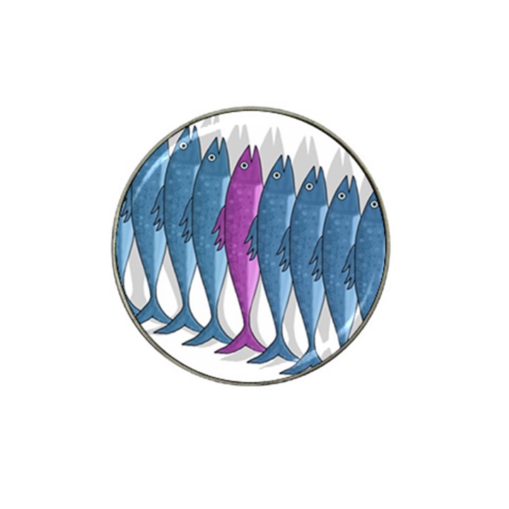 Mackerel miltary Hat Clip Ball Marker (4 pack)