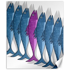 Mackerel Miltary Canvas 8  X 10 