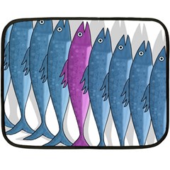 Mackerel Miltary Fleece Blanket (mini) by Valentinaart