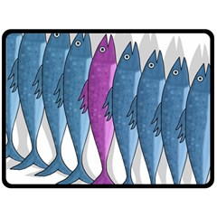 Mackerel Miltary Fleece Blanket (large) 