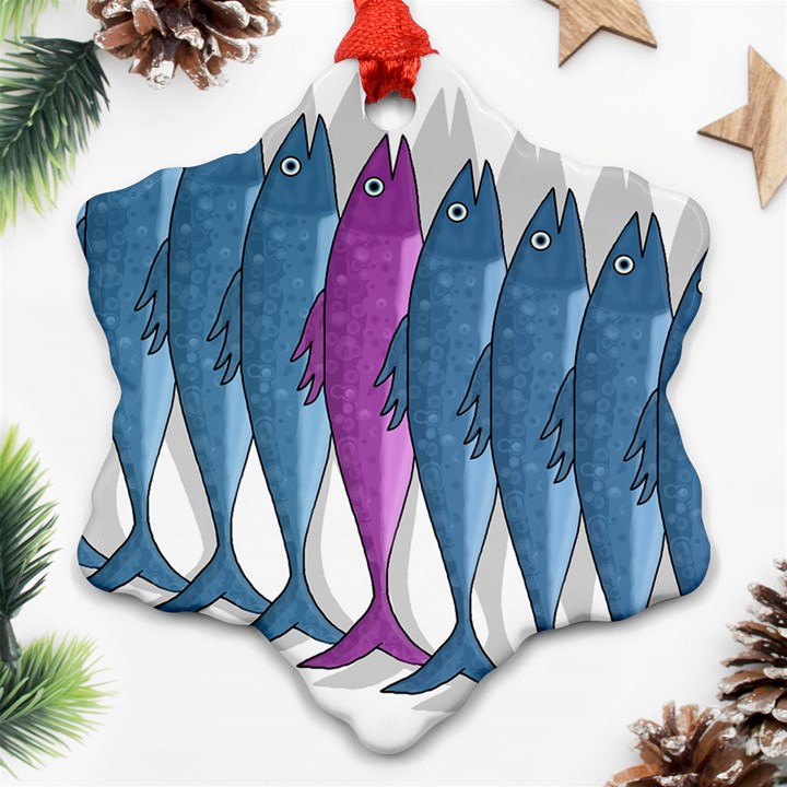 Mackerel miltary Ornament (Snowflake) 