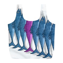 Mackerel Miltary Full Print Recycle Bags (l) 