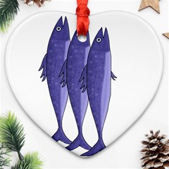 Mackerel  - Purple Ornament (heart) 