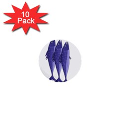 Mackerel  - Purple 1  Mini Buttons (10 Pack) 