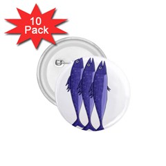 Mackerel  - Purple 1 75  Buttons (10 Pack)