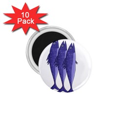 Mackerel  - Purple 1 75  Magnets (10 Pack) 