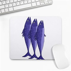 Mackerel  - Purple Large Mousepads