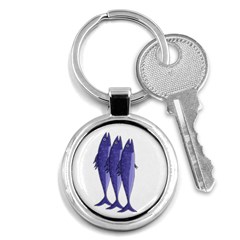 Mackerel  - Purple Key Chains (round) 