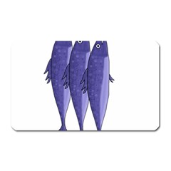 Mackerel  - Purple Magnet (rectangular) by Valentinaart