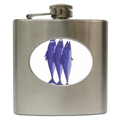 Mackerel  - Purple Hip Flask (6 Oz) by Valentinaart