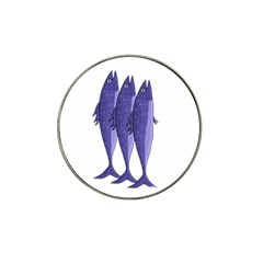 Mackerel  - Purple Hat Clip Ball Marker (4 Pack)