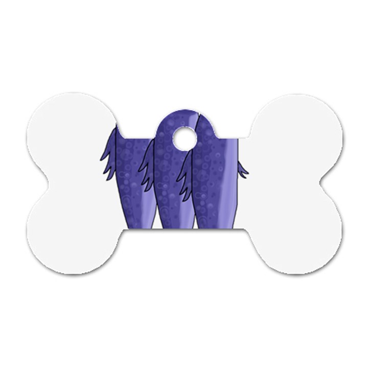 Mackerel  - purple Dog Tag Bone (Two Sides)