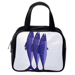 Mackerel  - Purple Classic Handbags (one Side)