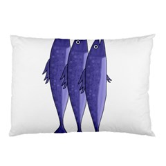 Mackerel  - Purple Pillow Case by Valentinaart