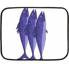 Mackerel  - Purple Fleece Blanket (mini)