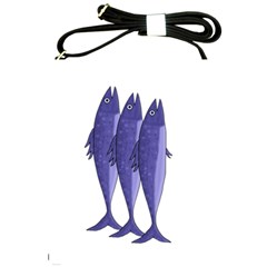 Mackerel  - Purple Shoulder Sling Bags by Valentinaart