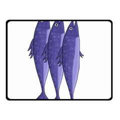 Mackerel  - Purple Fleece Blanket (small) by Valentinaart