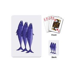 Mackerel  - Purple Playing Cards (mini)  by Valentinaart