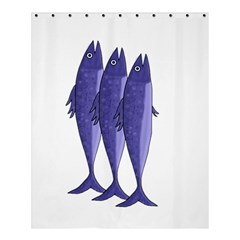 Mackerel  - Purple Shower Curtain 60  X 72  (medium) 