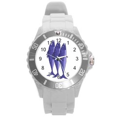 Mackerel  - Purple Round Plastic Sport Watch (l) by Valentinaart