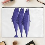 Mackerel  - purple Cosmetic Bag (XXXL)  Front