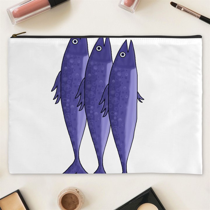 Mackerel  - purple Cosmetic Bag (XXXL) 