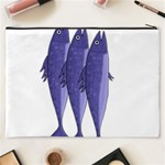 Mackerel  - purple Cosmetic Bag (XXXL)  Back