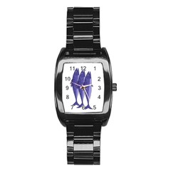 Mackerel  - Purple Stainless Steel Barrel Watch