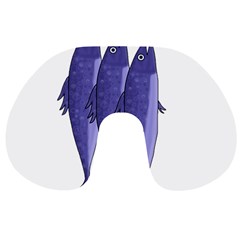 Mackerel  - Purple Travel Neck Pillows