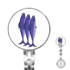 Mackerel  - Purple Stainless Steel Nurses Watch