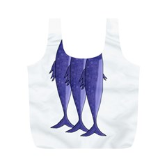 Mackerel  - Purple Full Print Recycle Bags (m)  by Valentinaart