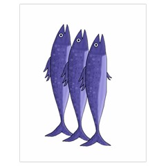 Mackerel  - Purple Drawstring Bag (small)