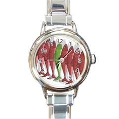 Mackerel Military 2 Round Italian Charm Watch by Valentinaart