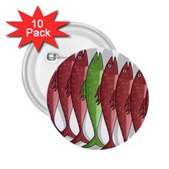 Mackerel Military 2 2 25  Buttons (10 Pack) 