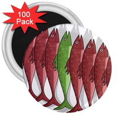 Mackerel Military 2 3  Magnets (100 Pack)