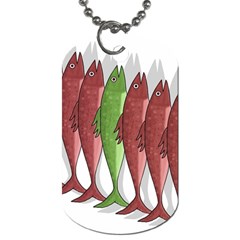 Mackerel Military 2 Dog Tag (one Side)