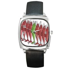 Mackerel Military 2 Square Metal Watch by Valentinaart