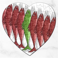 Mackerel Military 2 Jigsaw Puzzle (heart)