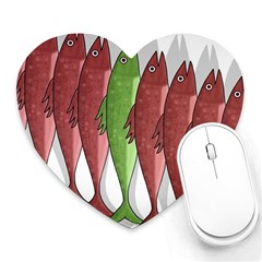 Mackerel Military 2 Heart Mousepads