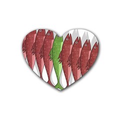 Mackerel Military 2 Heart Coaster (4 Pack) 