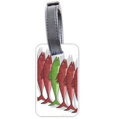 Mackerel Military 2 Luggage Tags (one Side)  by Valentinaart