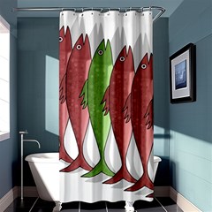 Mackerel Military 2 Shower Curtain 36  X 72  (stall)  by Valentinaart