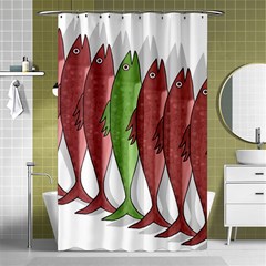 Mackerel Military 2 Shower Curtain 48  X 72  (small) 