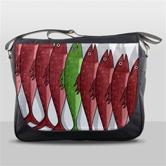 Mackerel Military 2 Messenger Bags by Valentinaart