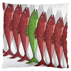 Mackerel Military 2 Large Cushion Case (two Sides)