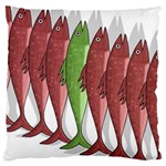 Mackerel military 2 Large Cushion Case (Two Sides) Front