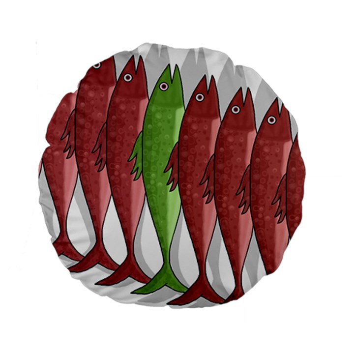 Mackerel military 2 Standard 15  Premium Round Cushions